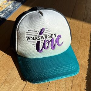 Volkswagen Driver Gear Love Hat with Teal and Purple Accents